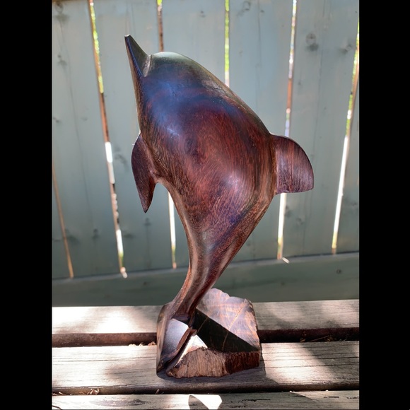 Vintage mid century ironwood dolphin - Picture 4 of 4